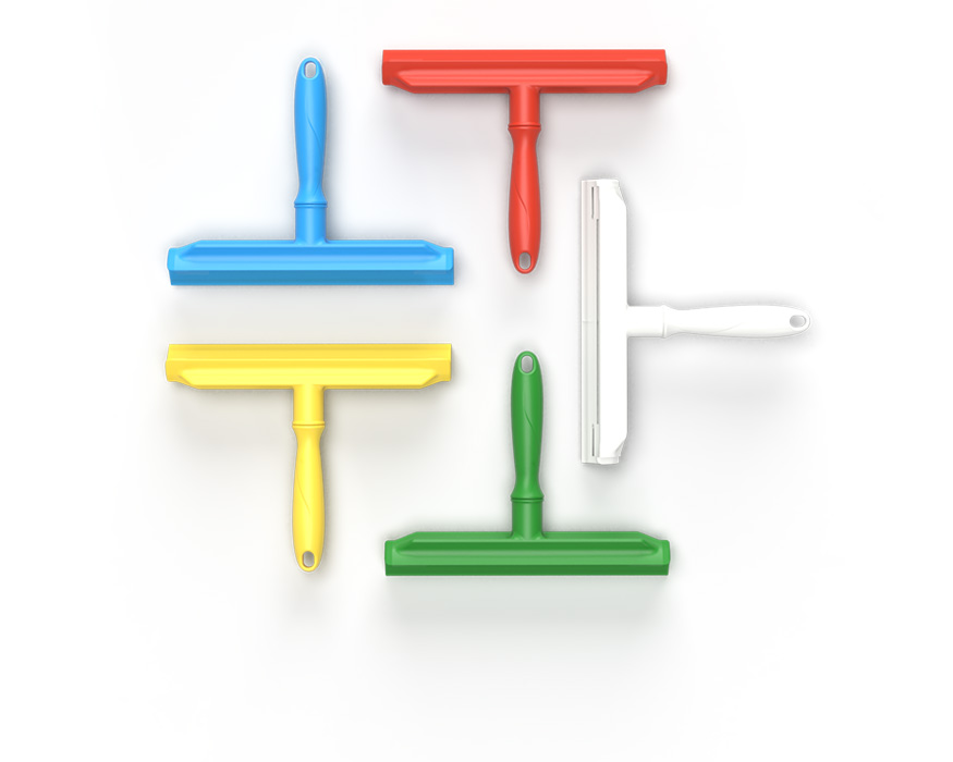 colorful squeegees