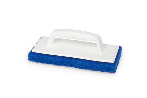 Pad with hand-grip and scrubber - Blue picture